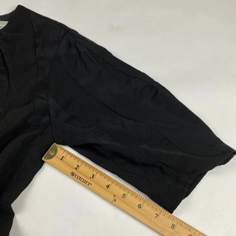 NWT Everlane The City Stripe Ruched Dress Midi Black Size 2